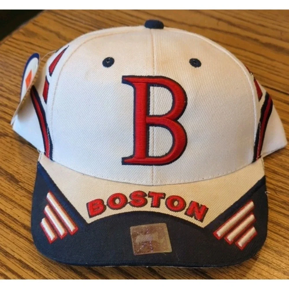 Bay State Apparel Embroidered Boston Red Sox Red White Blue Hat Cap‎ Adjustable